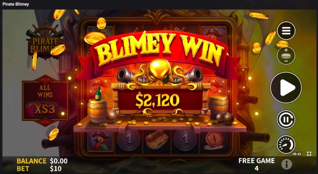 Pirate Blimey big win