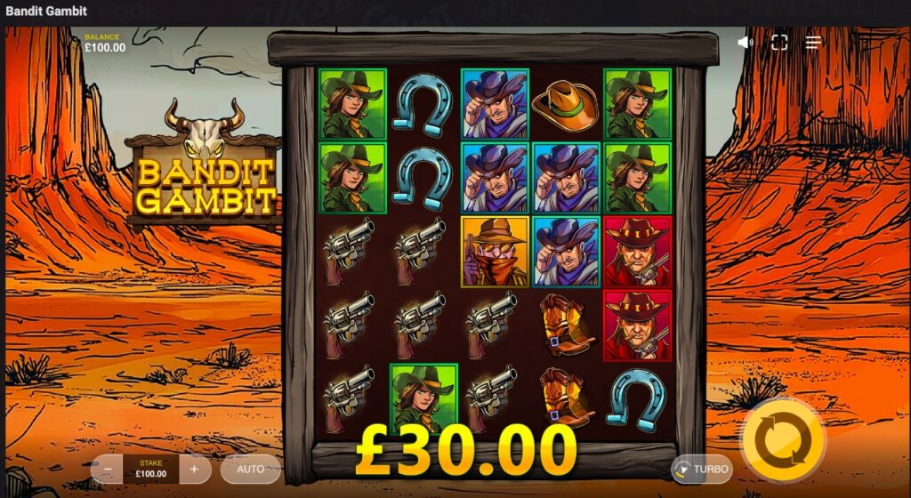 Bandit Gambit winning spin