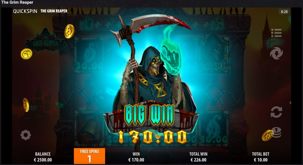 The Grim Reaper big win