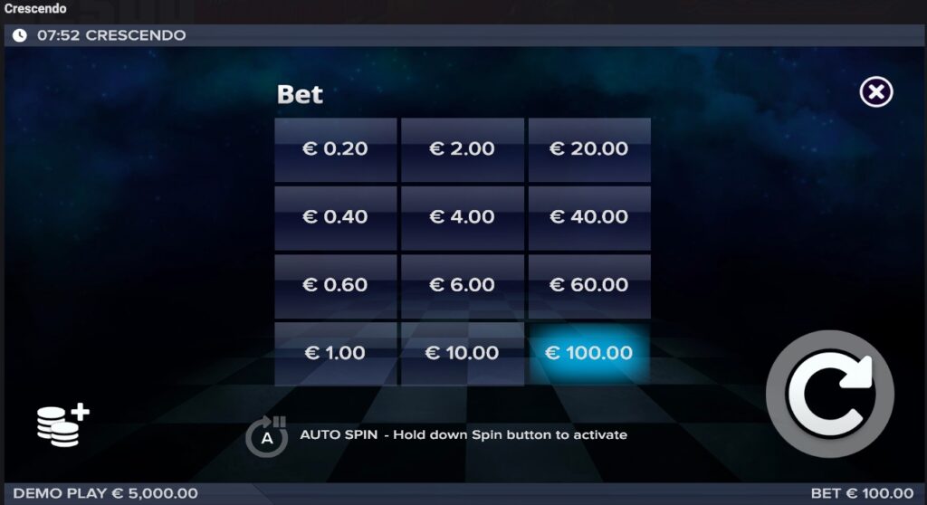 Crescendo stake options