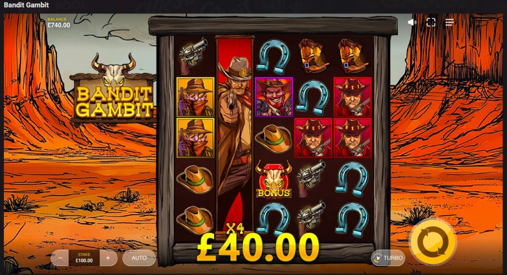 Bandit Gambit winning spin