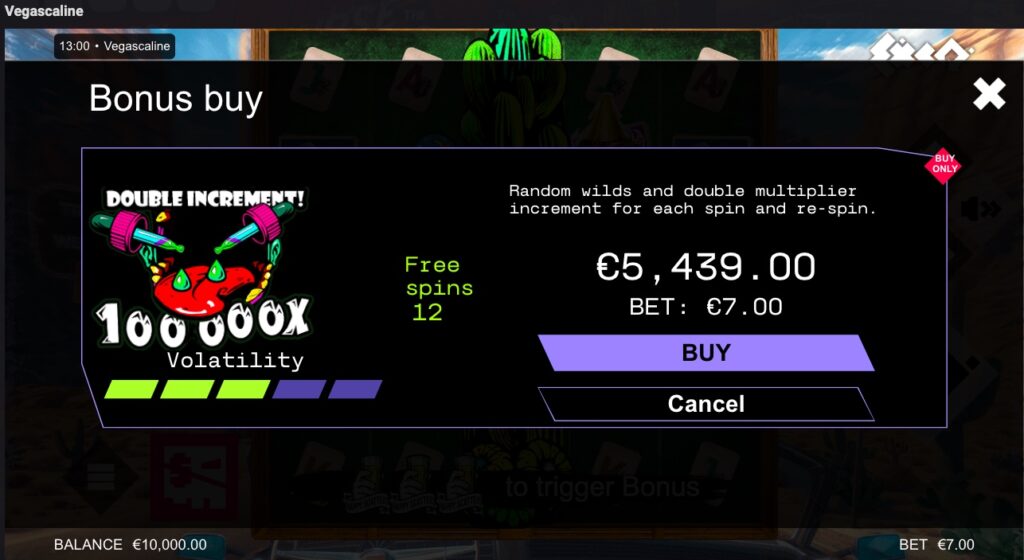 Vegascaline bonus bought