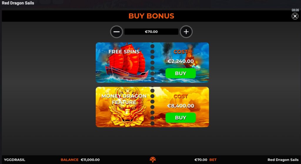 Dragon Duo Feature Buy Options