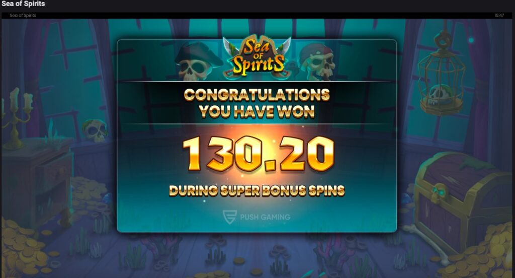 Sea of Spirits total winnings from feature purchase