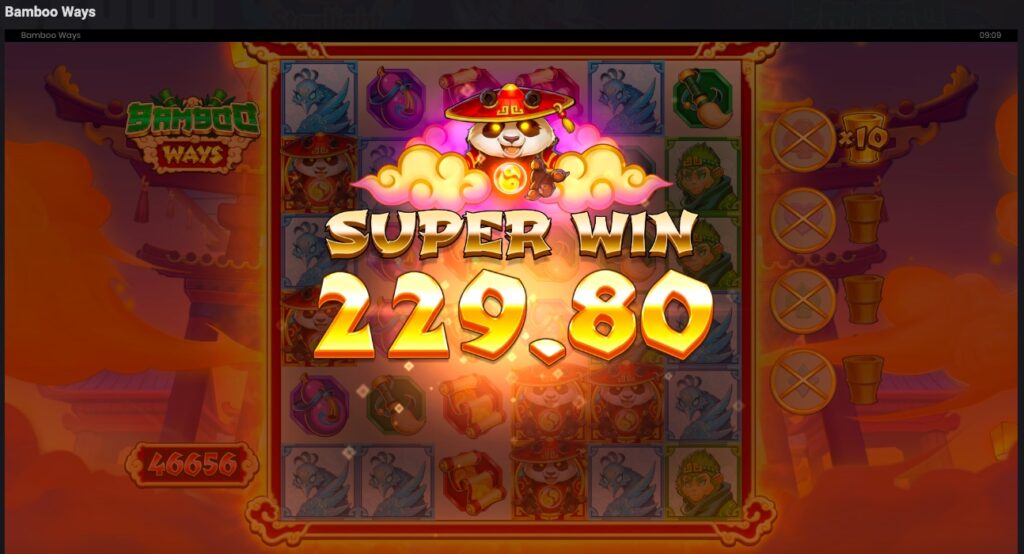 Bamboo Ways big win from free spins