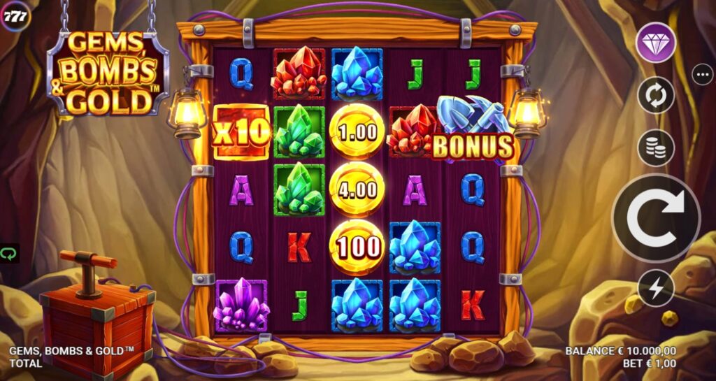 Gems, Bombs & Gold gameplay