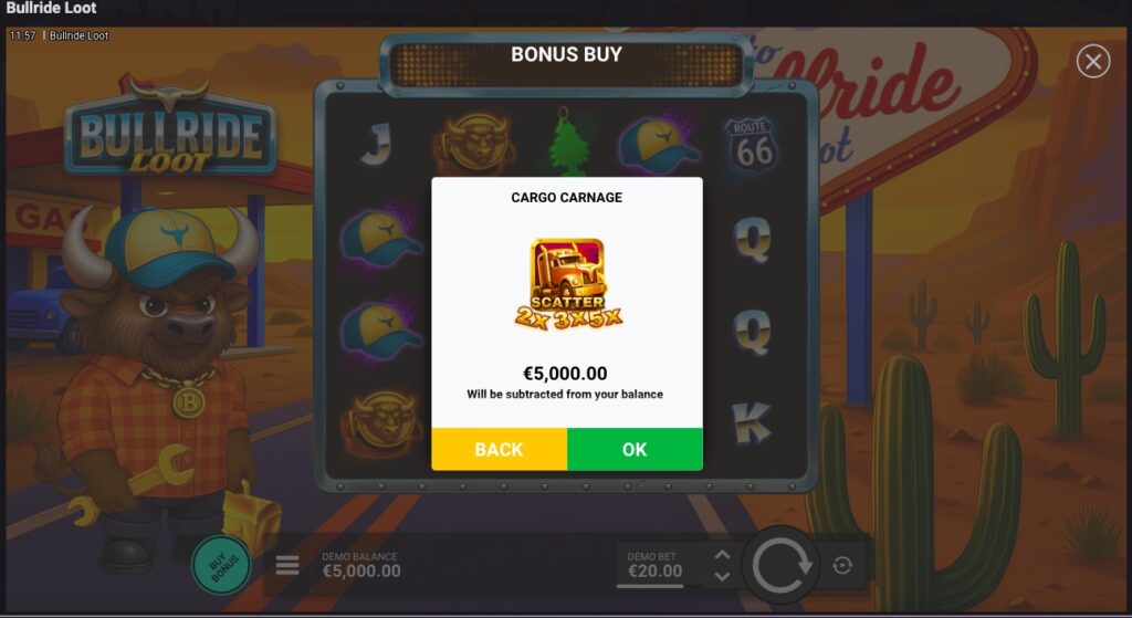 Bullride Loot feature purchased