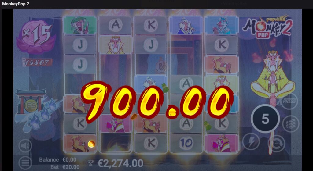 MonkeyPop 2 big winning spin 